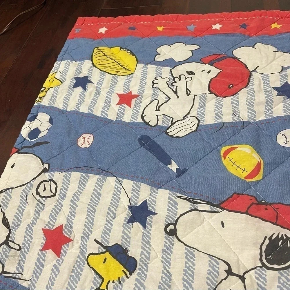 Vintage Snoopy Baby Toddler Comforter Top 42x57